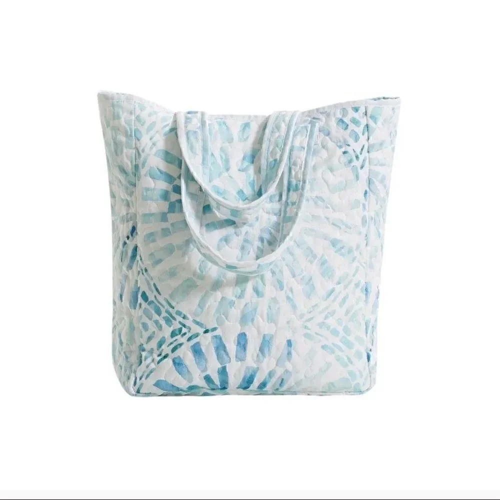 NEW Teal Blue Green Sundial Mandala Printed  Reversible Quilt Set Cottage Shabby
